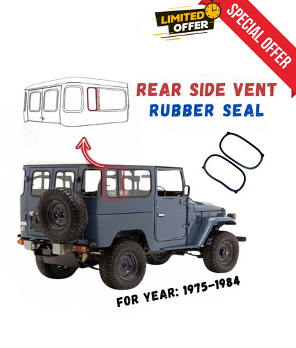 Rear side vent rubber glass - rubber,