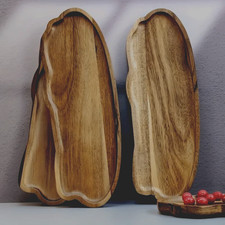Set of 2 Premium Acacia Dark