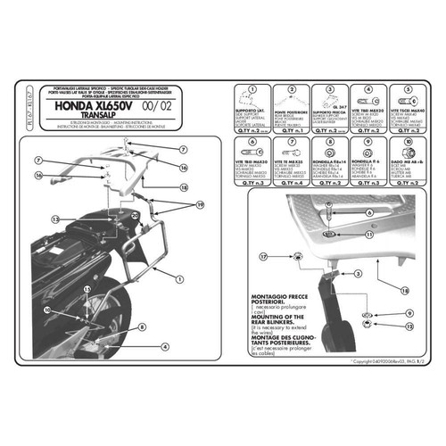 Side luggage rack for honda - luggage,