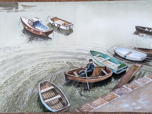 Vintage original watercolour - vintage,
