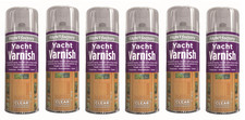 6 x Yacht Varnish Spray Paint Aerosol Car Gloss Finish Lacquer Wood Metal 400ml