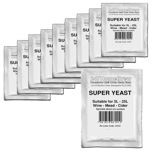 10x super wine yeast 25l - super,