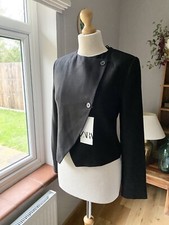 Zara Black Cropped Blazer Size XS UK8 Bnwt # G227XS