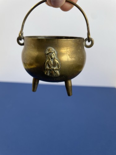 Vintage mini brass - brass, cauldron