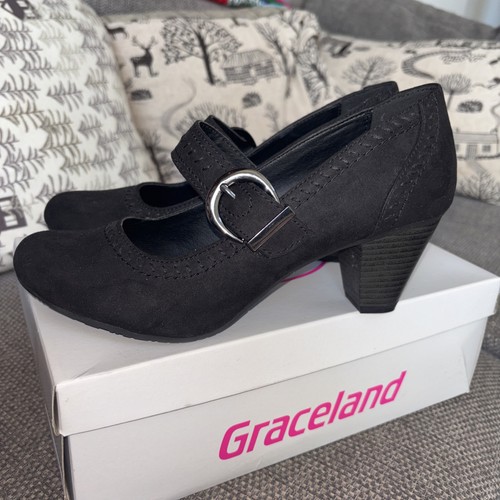 Women black buckle - buckle, court