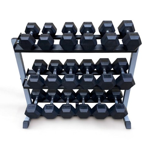 Rubber hex dumbbells gym - rubber,