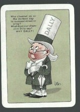 EW25 Swap Playing Cards 1 WIDE VINT ENG NMD  "DALLY" ART WHIMSICAL GENT  