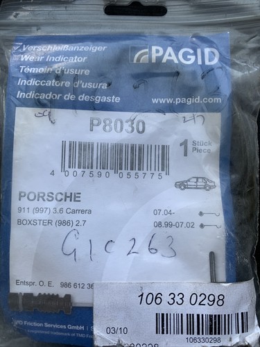 Pagid break pad wear - pad,