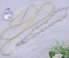 Bridal Crystal Wedding chain Belt bridesmaids dress belt sash ribbon rhinestone