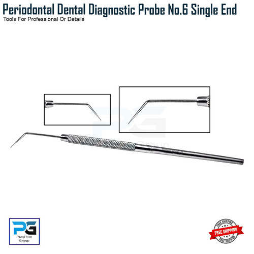 Dental probe single ended - probe, 6