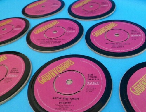 Record drinks coasters - record,