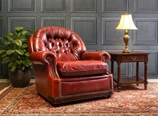 Vintage Moroccan Red Leather