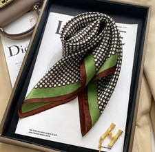 100% Mulberry Silk 20''Square Women Scarf Vintage Neckerchief Wrap For XMAS GIFT