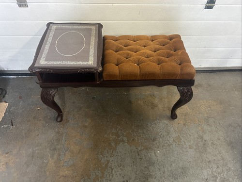 Vintage wooden telephone table - vintage,