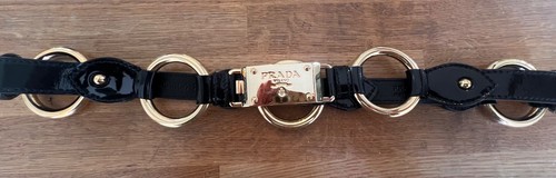 Prada black patent leather - black,