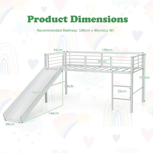 Single loft bed children mid - children,