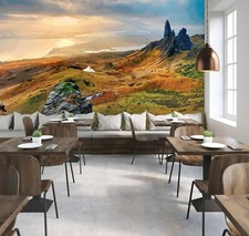 3D Yellow Hillside ZHUB078 Wallpaper Wall Mural Self-adhesive Alius Herb Zoe