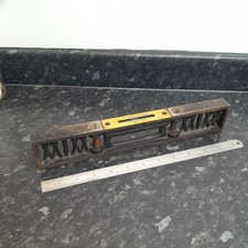  J RABONE & SONS 12 INCH CAST IRON SPIRIT LEVEL J RABONE & SONS 