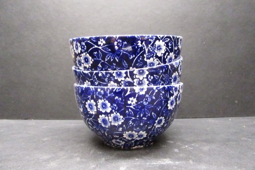 Burleigh blue calico - blue, burgess