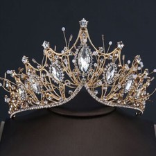 Women Baroque Crystal Crown