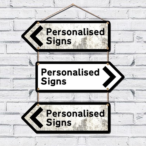 Metal wall sign stackable - sign,