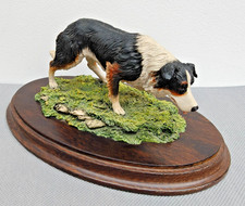 Country Artists Working Border Collie Dog on Grass - Resin Figurine - K. Sherwin