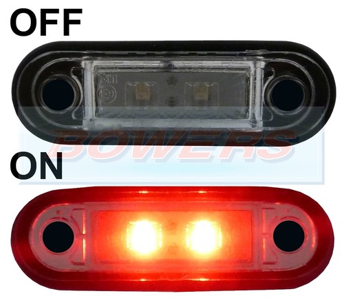 12v 24v flush fit - flush, red