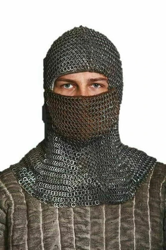 Chainmail coif face - coif,