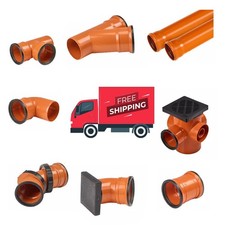 Underground Drainage 110mm Fittings Bends Traps Gully  Y Socket 4 inch