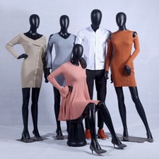 Male Female Abstract Mannequins Egghead Matte Black FC MC Dolls