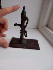 Miniature  spelter model of hand operated street water pump, France.11/13/5cm 