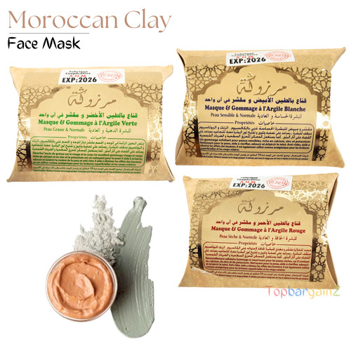 Face clay mask green - mask, white