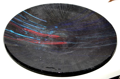 Fused art glass bowl - art, b