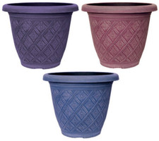 Decorative Small Large Plant Pots Outdoor Garden Round Plastic Flower Planters
