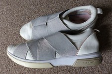 Ted Baker London size 38 - 5 UK slip on sneakers trainers in white and silver