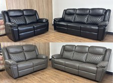 LAZYBOY 3  & 2 Seater synthetic leather Recliner Sofa contemporary sleek Design