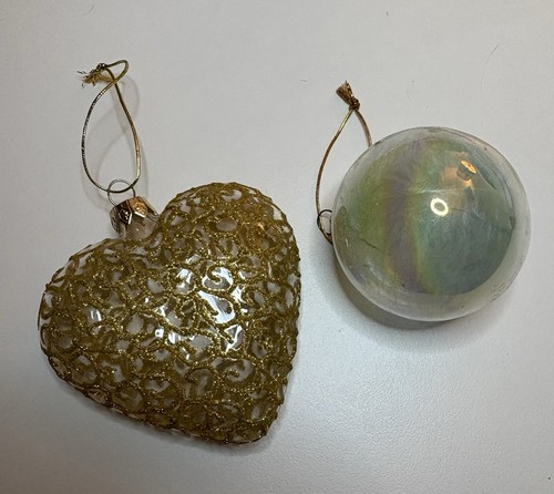 Large glass christmas baubles - glass,