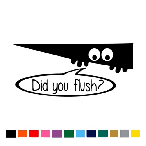 Toilet monster vinyl - vinyl, decal