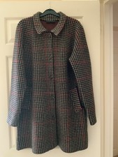 zara women 100% wool houndstooth coat, size L, bnwot
