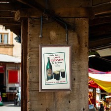 Guinness ‘Is Good For You’Style Wooden Framed Small Mirror | Pub Mirror 33x23 cm