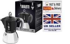 Bialetti Moka Induction 6 Cup | Espresso Coffee Maker  - Black - FREE Royal Mail