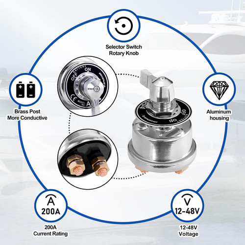 Battery isolator switch - switch, 12v