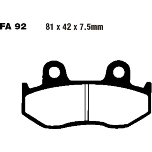 Ebc sintered brake pads long - pads,