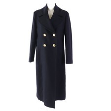 VALENTINO coat Extra long length Double-breasted Dark navy Women 42 WB3CA5U515E