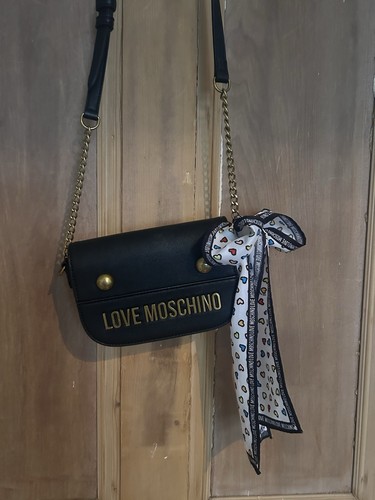 Moschino black crossbody bag - black,