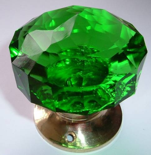 Green door knobs - knobs, mortice