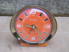 Vintage Mechanical WESTLOX Baby Ben Alarm Clock Rare Retro Orange 1960s Working