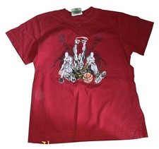 Vtg Y2K AND1 Basketball Graphic T Shirt Red Youth Kids Sz S Hoop Grab