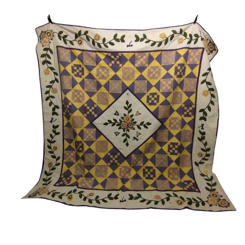 Applique quilt bedspread nine - quilt,