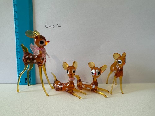 Vintage amber glass deer - vintage,